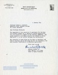 Letter, Navy Department to Dudley Brainard [January 4, 1944]