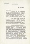 Letter, Sinclair Lewis to Claude Lewis [June 21, 1933]