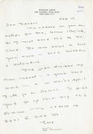Letter, Sinclair Lewis to Isabel Lewis [February 14, 1944] by Sinclair Lewis
