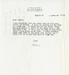 Letter, Sinclair Lewis to Isabel Lewis [August 30, 1944] by Sinclair Lewis