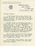 Letter, Sinclair Lewis to Virginia Lewis [February 17, 1933]
