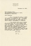 Letter, Sinclair Lewis to Virginia Lewis [November 12, 1937]