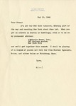 Letter, Sinclair Lewis to Virginia Lewis [May 15, 1940]