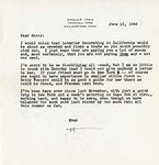Letter, Sinclair Lewis to Virginia Lewis [June 13, 1948]