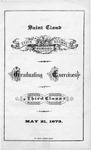 Commencement Program [Spring 1873] by St. Cloud State University