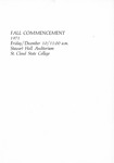Commencement Program [Fall 1971] by St. Cloud State University