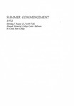 Commencement Program [Summer 1972]