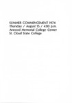 Commencement Program [Summer 1974] by St. Cloud State University