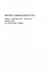 Commencement Program [Winter 1975] by St. Cloud State University
