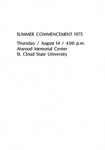 Commencement Program [Summer 1975] by St. Cloud State University