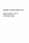 Commencement Program [Summer 1976] by St. Cloud State University