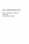 Commencement Program [Fall 1976] by St. Cloud State University