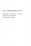 Commencement Program [Fall 1977] by St. Cloud State University