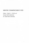 Commencement Program [Winter 1978] by St. Cloud State University