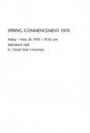 Commencement Program [Spring 1978] by St. Cloud State University
