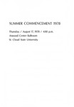 Commencement Program [Summer 1978] by St. Cloud State University