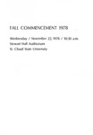Commencement Program [Fall 1978] by St. Cloud State University