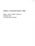 Commencement Program [Spring 1980] by St. Cloud State University