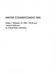 Commencement Program [Winter 1981] by St. Cloud State University