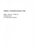 Commencement Program [Spring 1981] by St. Cloud State University