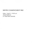 Commencement Program [Winter 1982]