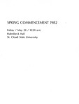 Commencement Program [Spring 1982] by St. Cloud State University