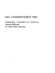 Commencement Program [Fall 1982] by St. Cloud State University