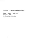 Commencement Program [Spring 1983] by St. Cloud State University