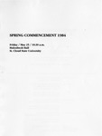 Commencement Program [Spring 1984] by St. Cloud State University