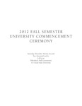 Commencement Program [Fall 2012]