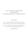 Commencement Program [Spring 2013]