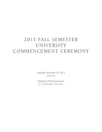 Commencement Program [Fall 2013]
