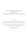 Commencement Program [Spring 2014]