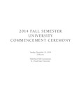 Commencement Program [Fall 2014]