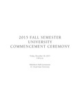 Commencement Program [Fall 2015]