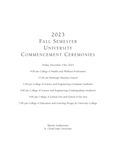 Commencement Program [Fall 2023]