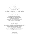 Commencement Program [Spring 2024]