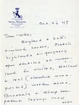 Letter, Sinclair Lewis to Ida Compton [October 26, 1949]