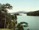 Lower Saranac Lake from Bluff Island, Adirondack Mountain by William Henry Jackson
