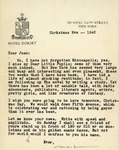 Letter, Sinclair Lewis to Joan McQuary [December 24, 1942] by Sinclair Lewis