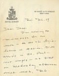Letter, Sinclair Lewis to Joan McQuary [February 19, 1943] by Sinclair Lewis