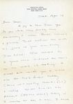 Letter, Sinclair Lewis to Joan McQuary [April 17, 1943] by Sinclair Lewis