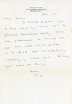 Letter, Sinclair Lewis to Joan McQuary [April 19, 1945]