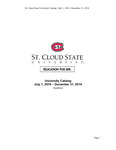 General Course Catalog [July-December 2014] by St. Cloud State University