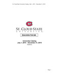 General Course Catalog [July-December 2015] by St. Cloud State University