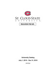 General Course Catalog [July-December 2019] by St. Cloud State University